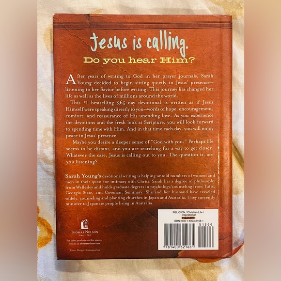 NEW JESUS CALLING by Sarah Young - daily devotional - Picture 2 of 2